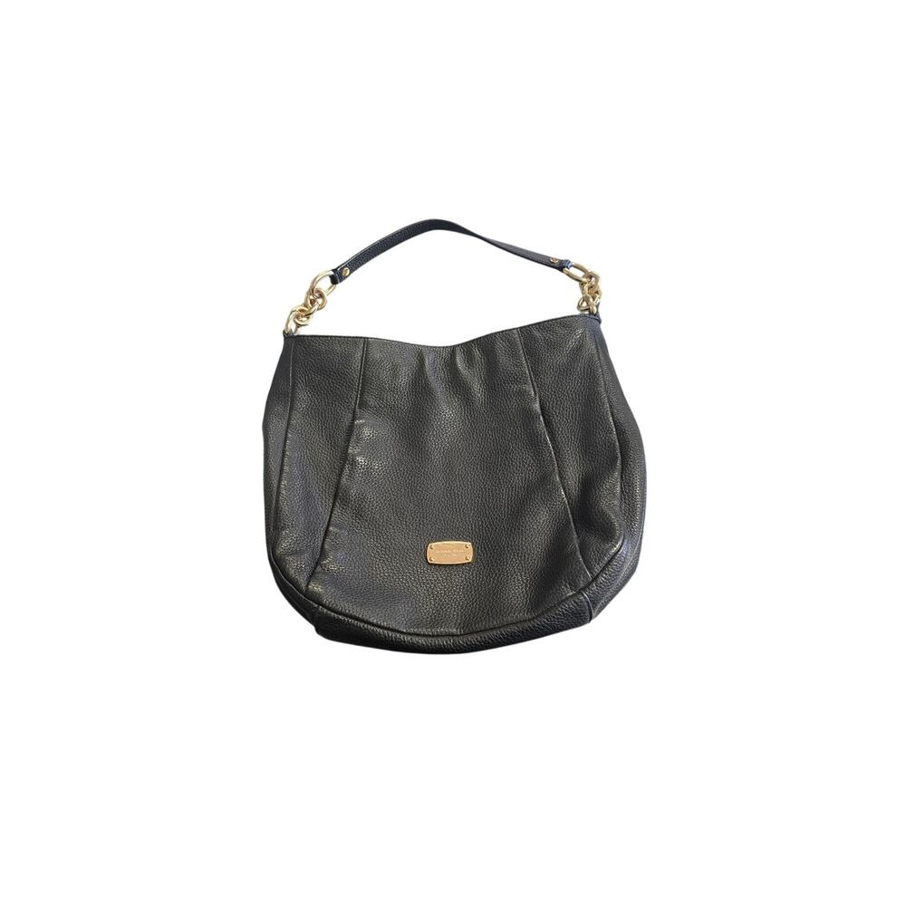 Black leather Michael Kors bag with gold hardware